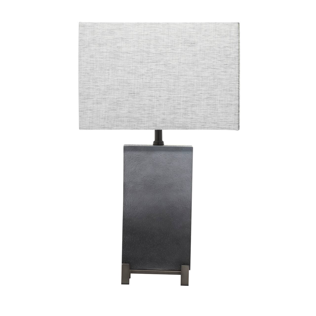 26&#x22; Gray Polystone Modern Table Lamp
